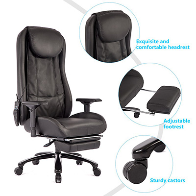 BestMassage-Ergonomic-Gaming-Chair-with-Footrest-features
