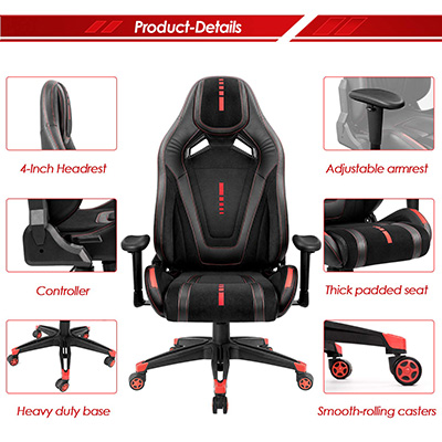 Furmax-MY01925-Racing-Style-Gaming-Chair-details