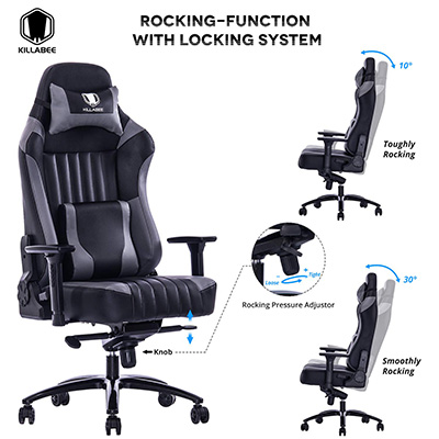 KILLABEE-Big-and-Tall-400lb-Memory-Foam-Gaming-Chair-flexibility